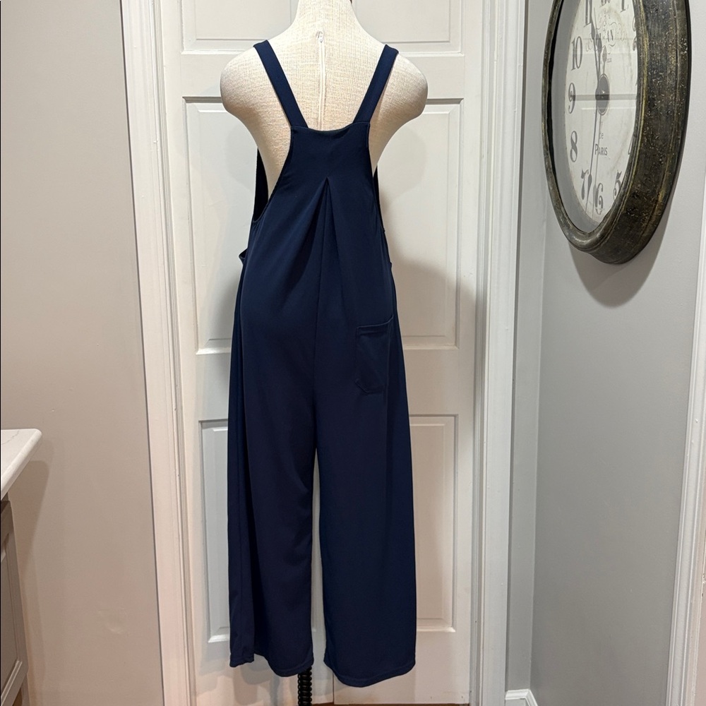 Halara navy blue overalls cozy and comfortable wide leg - Picture 5 of 9
